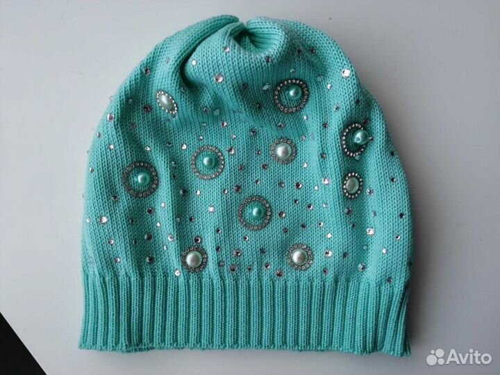 Продам шапку на весну и комплект шапка+снуд р.54