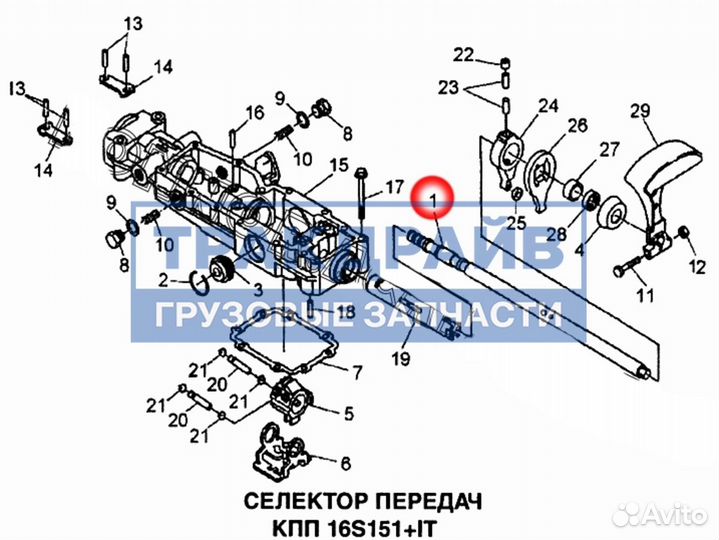 Приводной вал Рено Премиум кпп ZF 16S151