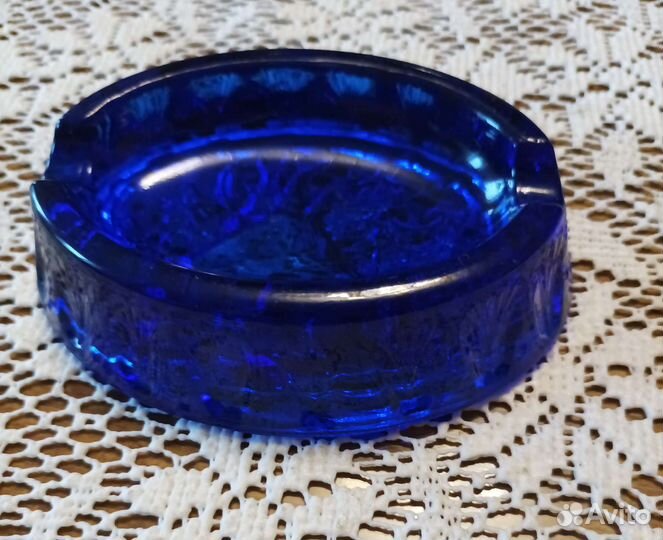 Пепельница кобальт времен СССР