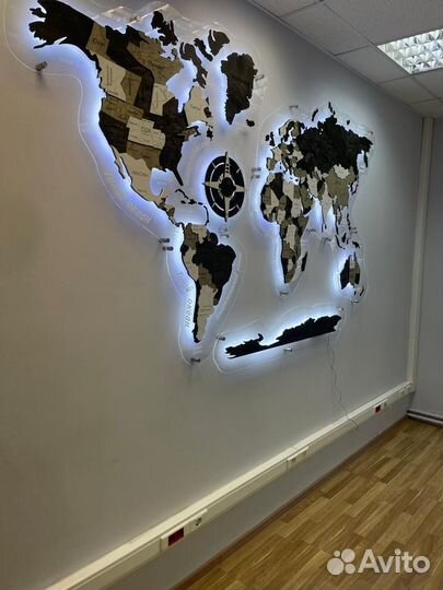 Карта мира на стену