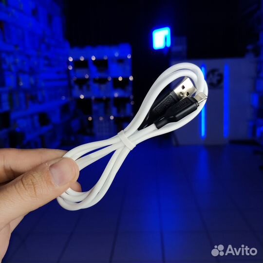 Силиконовый мягкий кабель на iPhone 5 - 14 pro max