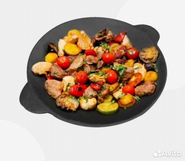Сковорода садж 40 см с подставкой+лопатка комплект