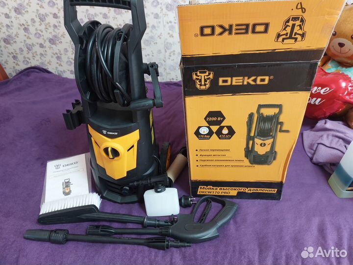 Мойка высокого давления deko dkcw170 PRO + пенник