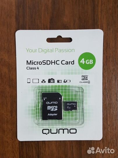 Карта памяти MicroSD 4GB qumo QM4gmicsdhc4