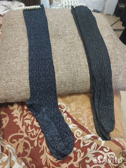 Гольфы длинные для девочек с бусинкамм новые