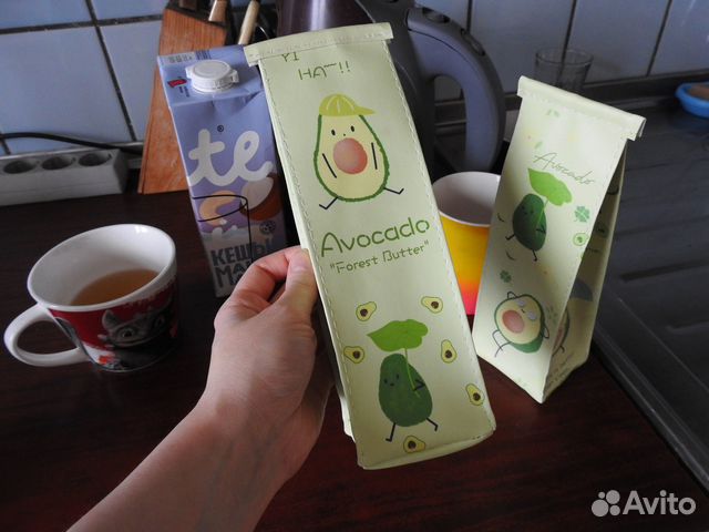 Пенал коробка молока с авокадо новый