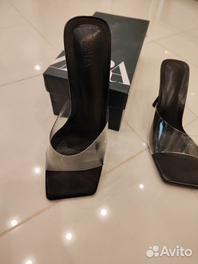 Zara Босоножки женские 37 размер на каблуке