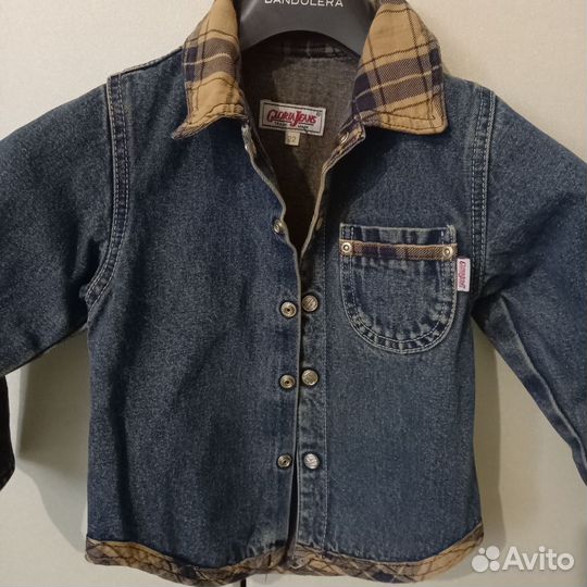 Джинсовая рубашка для мальчика размер 22