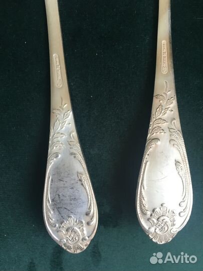 Мельхиоровые ложки вилки набор мельхиор СССР