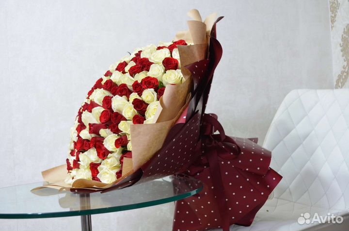 201 роза Букет доставка