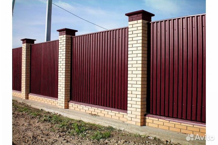 Забор из профлиста под ключ