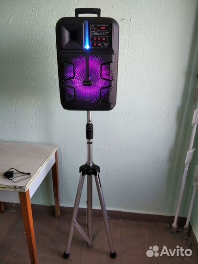 Колонка портатив Bluetooth kimiso qs-1250+штатив