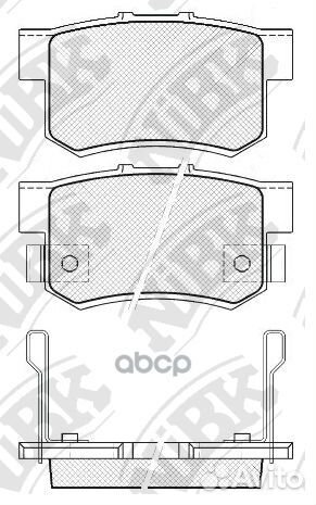 Колодки тормозные дисковые задние PN8397 honda