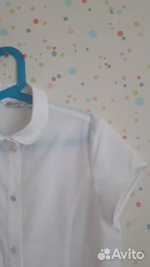 Блузка (рубашка) школьная для девочки 140 см