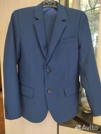 Школьный костюм тройка для мальчика 146 синий