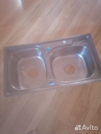 Мойка двойная кухонная нержавейка
