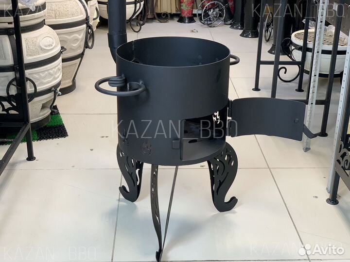 Печь (очаг) с трубой для казана 8 10 литров