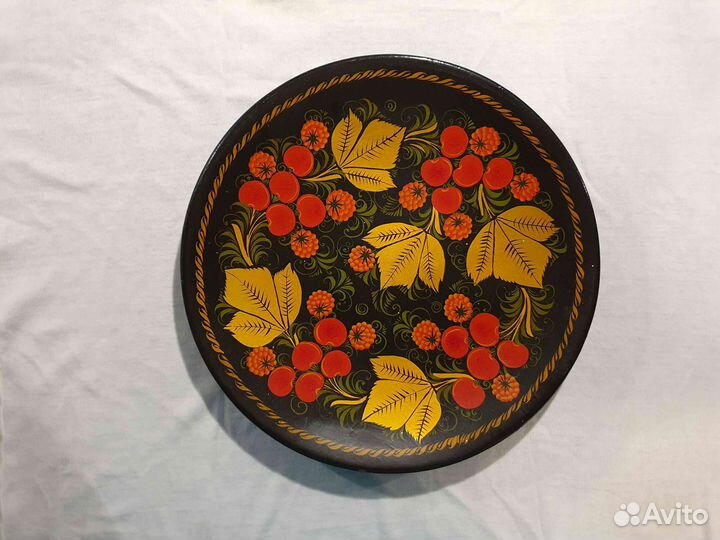 Тарелка-панно 25 см Липецкие узоры СССР