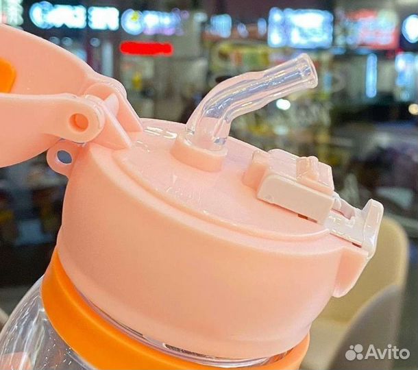 Детская бутылочка с трубочкой