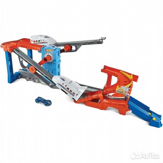 Трек хот вилс Hot Wheels Поезд-экспресс GRW38