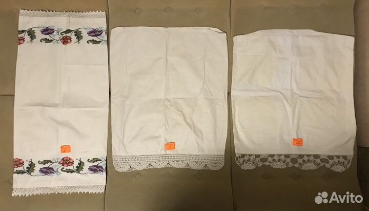 Текстиль Лён Старина Наволочки Кружево