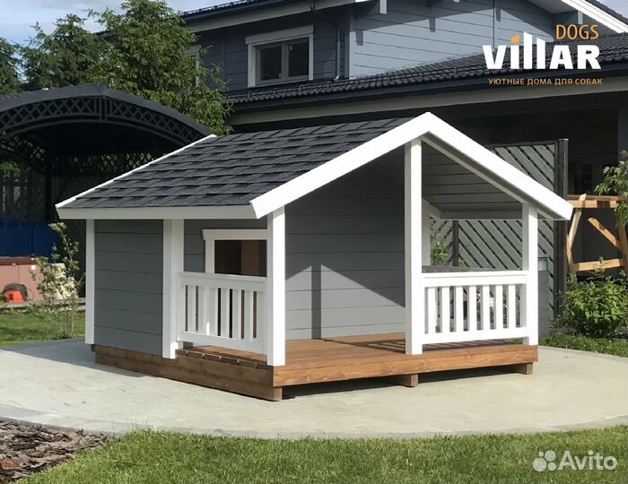 Будка для собаки с верандой