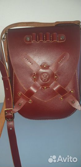 Сумка натуральная кожа типа Ягдташ