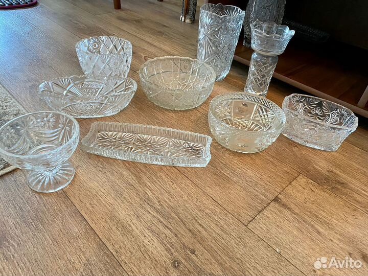 Ваза салатник хрусталь СССР