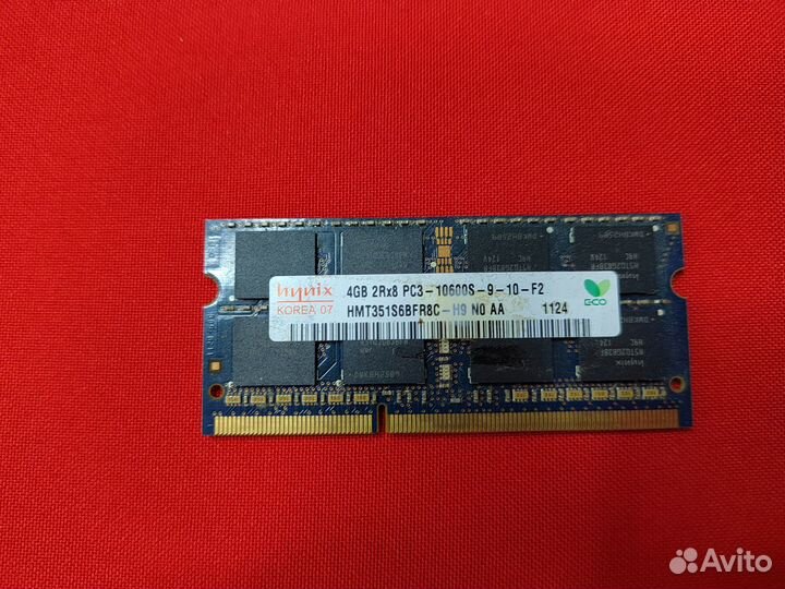 Оперативная память Hynix ddr3 4 gb sodimm 10600