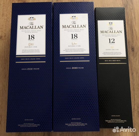Коробка Macallan 18, 12, Chivas виски, коньяка