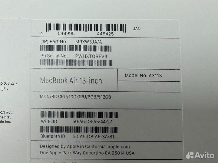 Macbook Air 13 M3 8GB/512GB Midnight