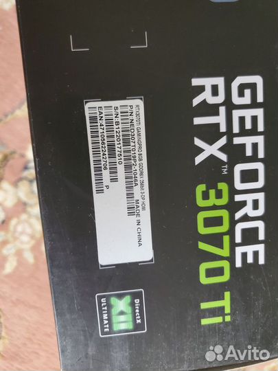 Видеокарта Palit Gaming Pro RTX 3070 Ti