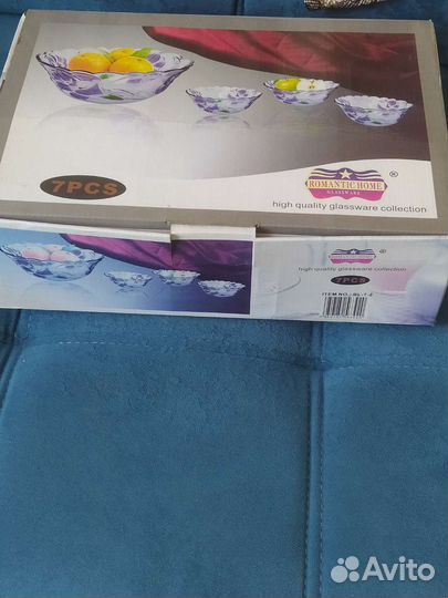 Большая салатница и 6 маленьких