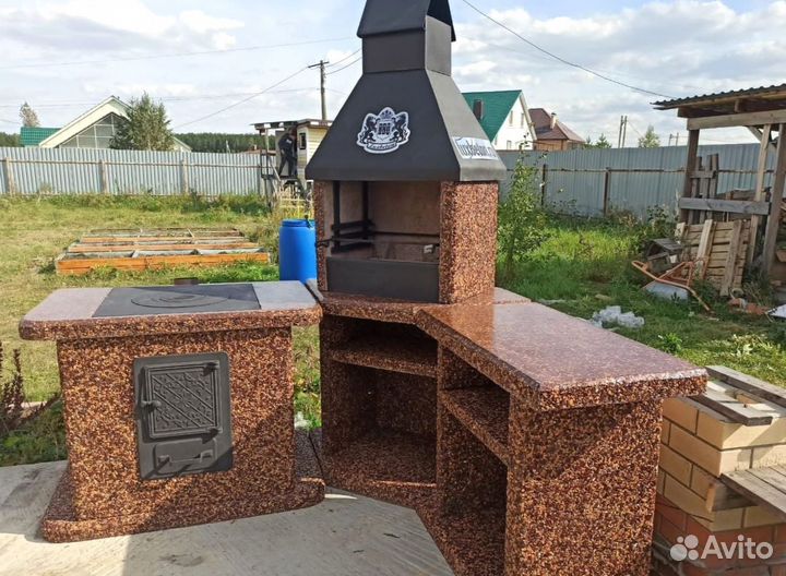 Комплекс барбекю, печь под казан, печь барбекю