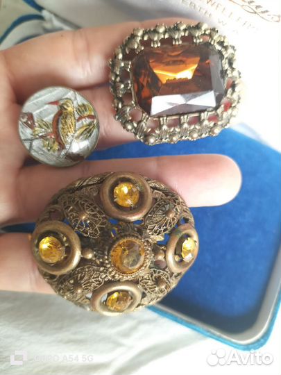 Винтажная бижютерия, кольцо пекинское стекло