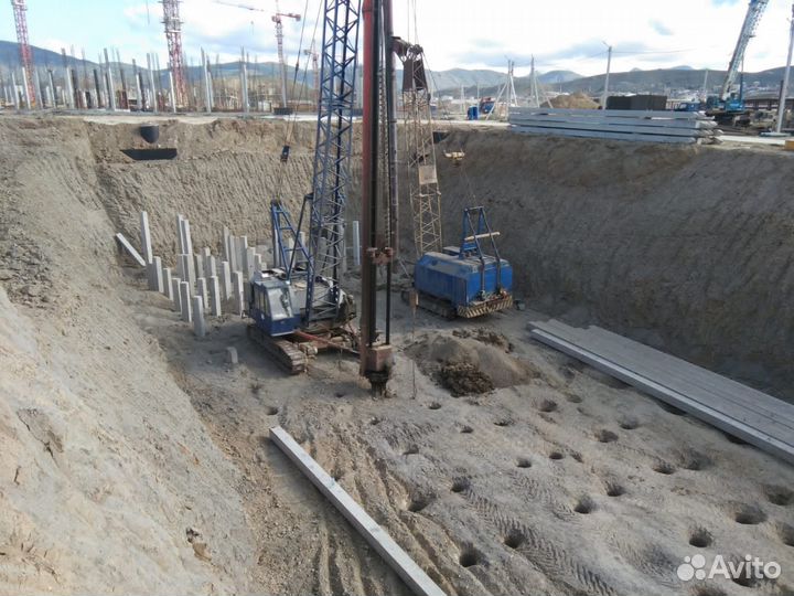 Сваебой Забивка жб свай Погружение свай