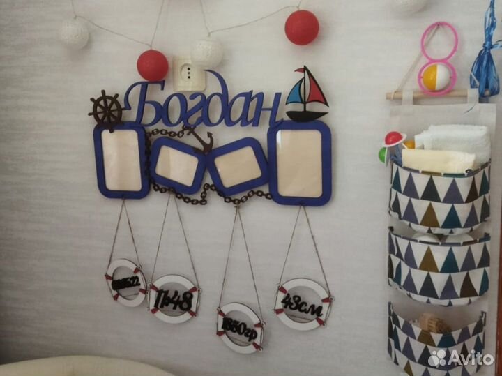 Фоторамка Метрика для новорожденных