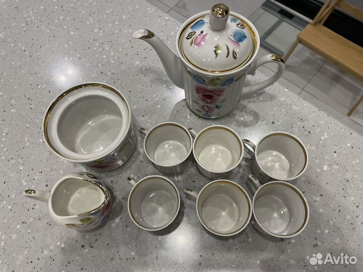 Хайта посуда, кофейный столовый набор фарфор СССР