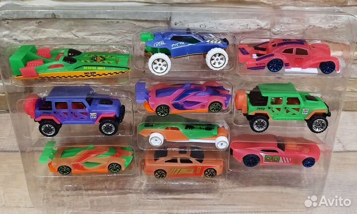 Набор машинок Хот Вилс 10 в 1 меняют цвет
