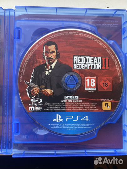 Диски на ps4 игра RED dead redemption 2
