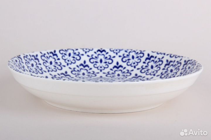 Тарелка глубокая универсальная 19см дамаск синий Ф