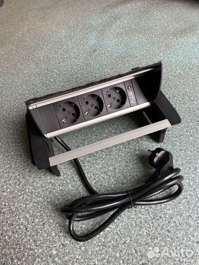 Блок розеток настольный 3 Schuko (AE-PBC3GS-53BKS)