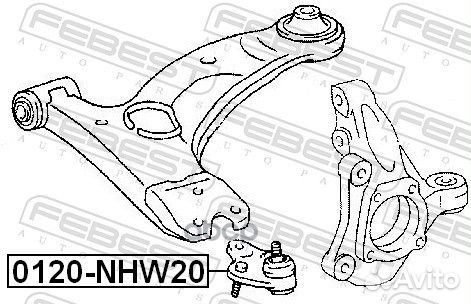 Опора шаровая (toyota prius NHW20 2003-2009) FE