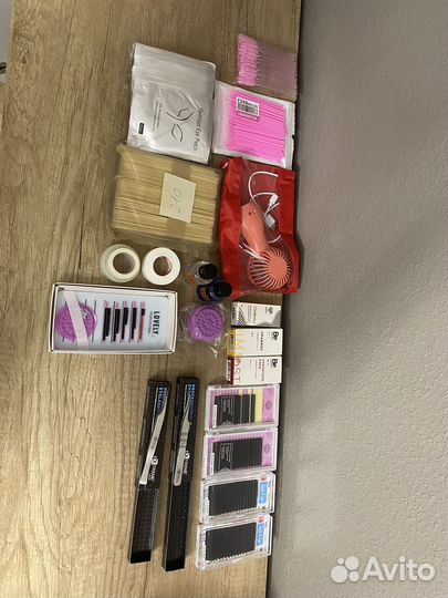 Пинцет и набор для наращивания ресниц extreme look