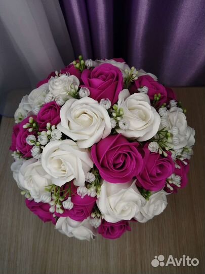 Букет из мыльных роз