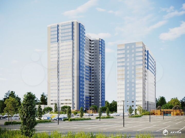 2-к. квартира, 41,7 м², 1/25 эт.