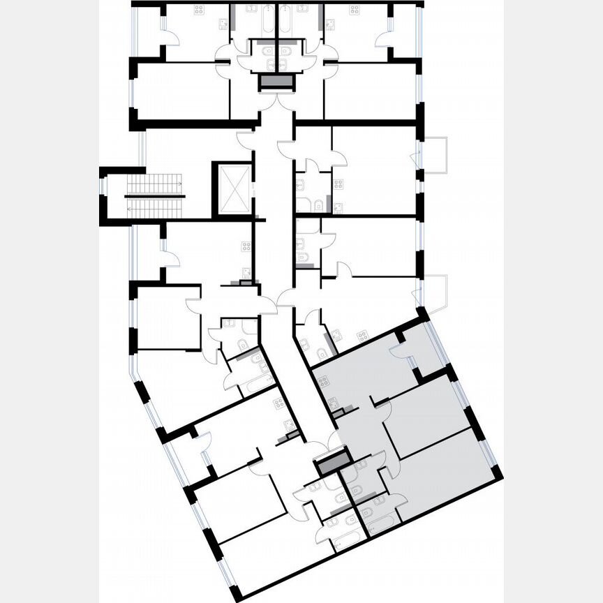 2-к. квартира, 57,3 м², 2/3 эт.