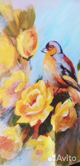 Картина с птицей