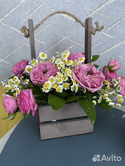 Коробка для цветов деревянная