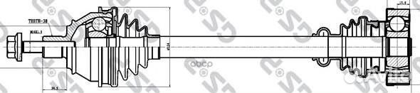 Привод в сборе VW transporter IV 1.9D-2.5 90-03